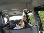 Giant boobs blondie passenger gets banged by the driver