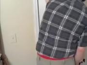 slapping her slutty ass with my belt