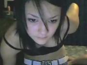 Brunette girl shows her tits on webcam - hothornycamgirlscom