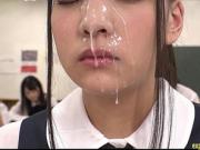 Abe Mikako Gets Massive Bukkake Face In Classroom Continual