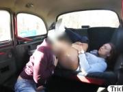 Amateur babe gets railed by pervert driver in the taxi