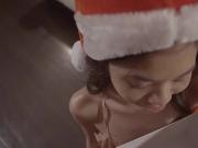Tiny Asian stepsis wanted a dick in a box for Christmas