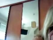 Inconceivable blonde french milf francaise teasing on cam