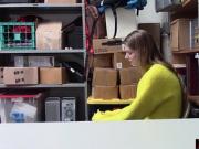 Huge titted teen thief caught and the penalty is fuck