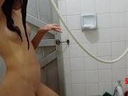 Youthful Sis nude pussy shower voyeur concealed camera snoop