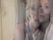 Stunning Blonde Sucks Dick for Webcam