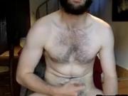 Rough Straight bearded Stud on webcam