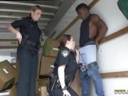 Ebony amateur milf head and cop Black suspect taken on a hars