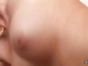 Natural nympho is gaping tight cunt in close up and having or