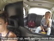 Lesbian Slut Seduces Taxi Driver With Her Big Tits