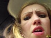 Hitchhiker amateur banged from behind in POV