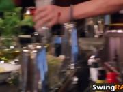 Swinger couples drinking reality show amateurs