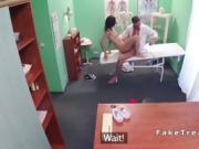 Slim nurse fucks doctors big cock