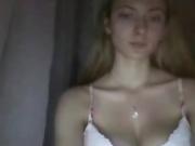 Blonde bunny reveals her tits