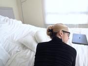 Helped my big boobs MILF stepmom cum by fucking her