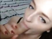 Hot babe sucks dick soo good