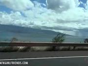 You finger fuck Nina Sky in the car POV Style