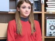 Petite brunette teen sucks a LP officers big thing