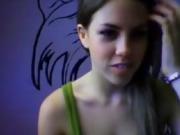 Blonde teen shows her natural tits on webcam