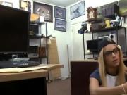 Pretty Blonde Using Her Mouth In The Back Of Pawn Shop Office