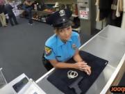 Latin police officer banged by pawn guy in his pawnshop