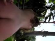 Lovely Blonde College Ex Alyce Sage Riding Dick Outdoors POV