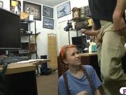 Redhead teen sells her canoe and pounded by pawn keeper