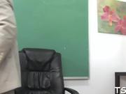 Vicious schoolgirl rides a hard cock of her teacher