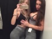 Two Beautiful Blondes Self Taken Video In Dressing Room Scand