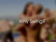 Young Swinger couple takes a trip to the swing house