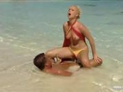 Kathy Anderson Goes Wild On a Tropical Beach...