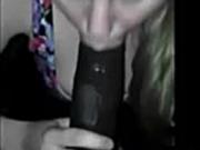 Pretty white girl sucking bbc