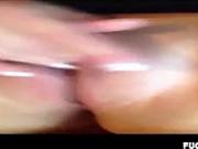 Slapping it and fucking it with brush