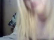 Pretty teen showing pink on webcam