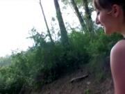 Amateur horny couple fuck in public while jogging POV