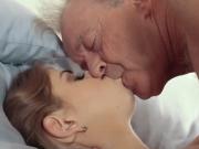elderly man getting fucked by young blonde babe