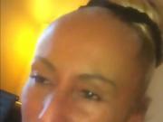 Blonde cougar eating the whole shaft