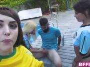 Teen Soccer Best Friends Suck And Fuck Their Coach