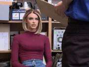 Petite blonde teen fucks by a LP officer with big cock
