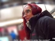 Striking czech cutie gets tempted in the mall and penetrated