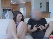 Stepbro has a new game to play with stepsis Victoria