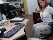 A foxy babe gets plowed in the office for money