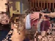 Young attractive brunette is facialized after hot fuck