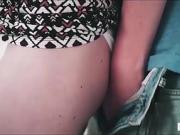 Redhead small tits MILF sucks and rides a cock