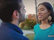 Big tit ebony almost caught on vanilla cock