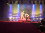 extreme pornshow on public sex fair stage