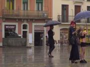 Petite Spanish slave disgraced in the rain