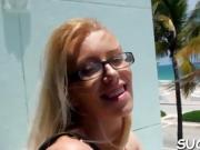 Dude initiates seduction in the street followed by hot fuck