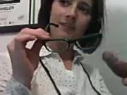 horny glasses secretary wanna big cock in office on cam