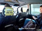 Beautiful Busty Model Squirts in Taxi Car